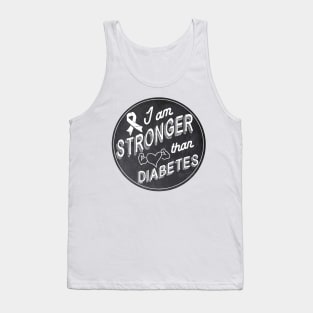 Stronger than diabetes - diabetics awareness strength t1d type 1 type 2 chalkboard chalk Tank Top